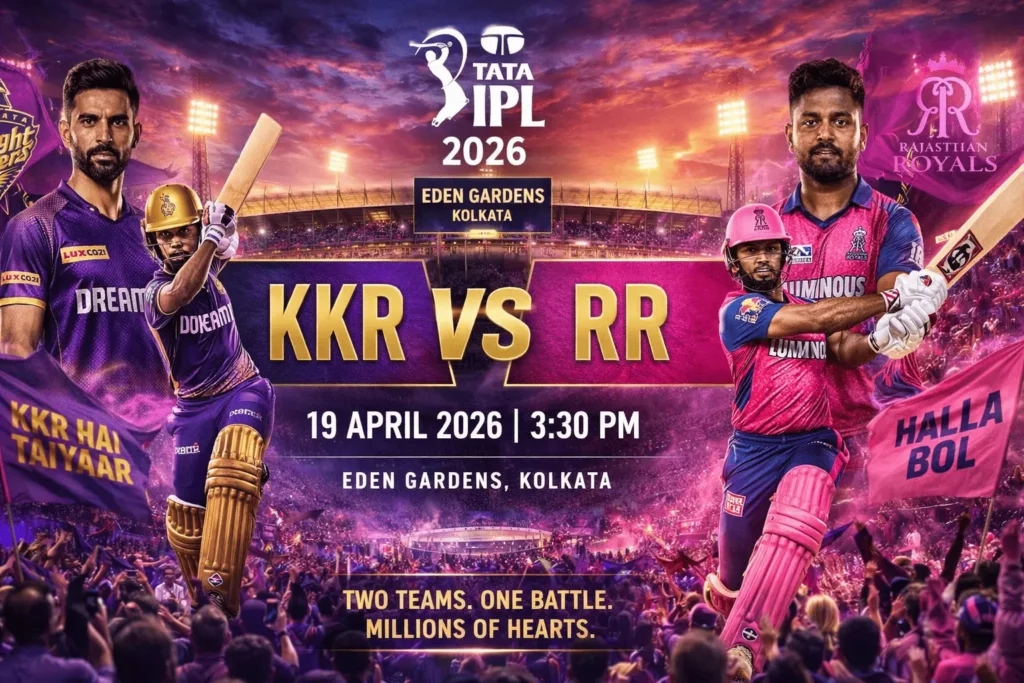 KKR vs RR Aaj Ka Match Pitch Report IPL 2026 Eden Gardens Featured Image