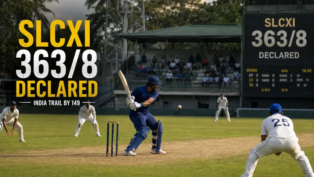 SLCXI 363-8 declared in India Sri Lanka warm up cricket match